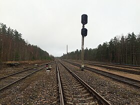 Выходные светофоры. Вид в сторону ст. Прибылово.