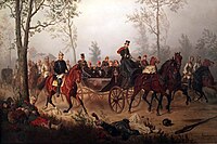 Napoleão III e Bismarck na manhã seguinte à Batalha de Sedan - Quadro de Wilhelm Camphausen (1818-1885)