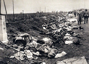 1916 - Soldati romani morti in lupta de la Bartolomeu - foto din revista La Grande Guerre.png