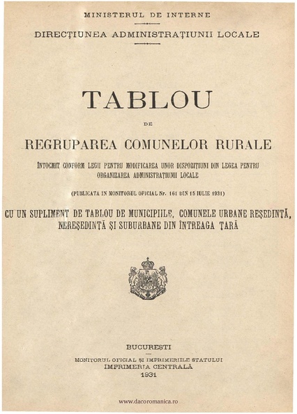 File:1931 - Tablou de regruparea comunelor rurale.pdf