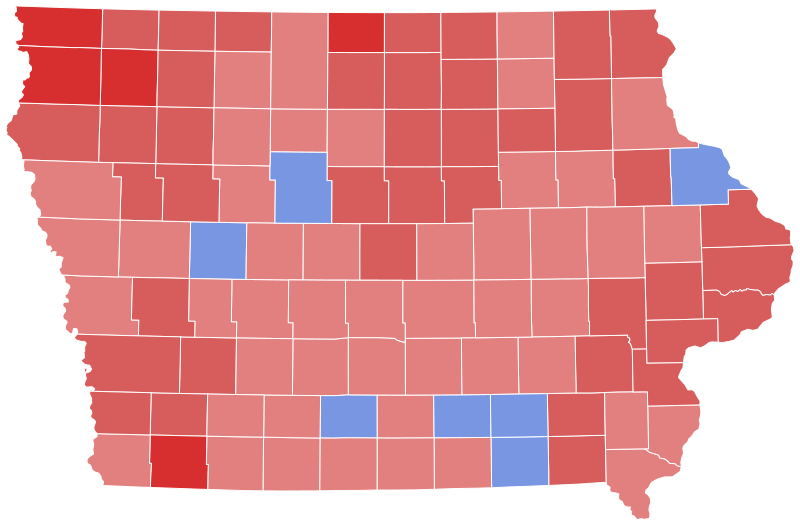 File:1978 Iowa gubernatorial election results map by county.svg