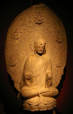 Buda Gautama da dinastia Qi do Norte no Museu de Xangai.