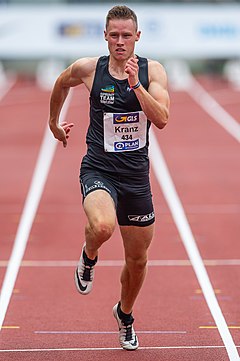 2018 DM Leichtathletik - 100 метр Lauf Maenner - Кевин Кранц - 2eight бойынша - DSC7633.jpg