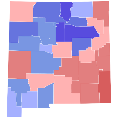 2018 United States Senate election in New Mexico results map by county.svg
