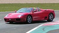 Ferrari 360 Spider in der Zielschikane des Circuit de Nevers Magny-Cours