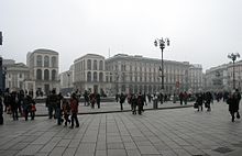 Piazza del Duomo in 2007; Palazzo dell'Arengario is on the left 3766 - Milano - Piazza Duomo - Foto di Giovanni Dall'Orto - 13 jan 2007.jpg