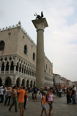 7316 - Venezia - Piazzetta San Marco - Colonna del leone di S. Marco - Foto Giovanni Dall'Orto, 8-Aug-2007