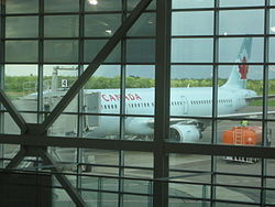 Un Airbus A321 d'Air Canada à Moncton.