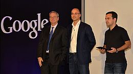 Barra with Eric Schmidt and Andy Rubin at the launch of the Nexus 7 A Press Conference for the Launch of Nexus 7 on September 27, 2012 in Seoul from acrofan 3.JPG