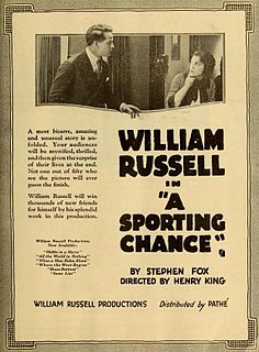 <i>A Sporting Chance</i> (1919 Pathe film) 1919 US silent film by Henry King