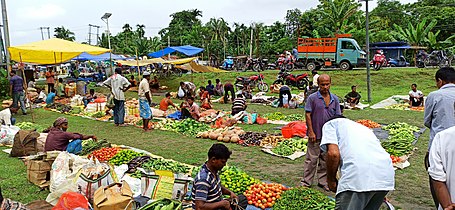 A typical weekly market in a village of Nagaon District