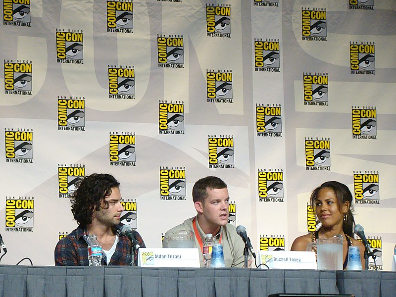 File:Aiden Turner, Russell Tovey & Lenora Critchlow (3772366099).jpg