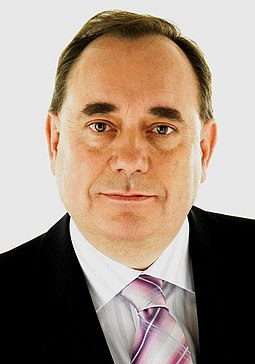 Alex Salmond was the First Minister of Scotland and Leader of the SNP during the Scottish Independence Referendum in 2014. Alex Salmond, First Minister of Scotland (cropped).jpg