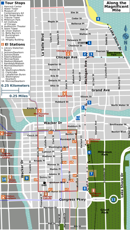 Walking tour map