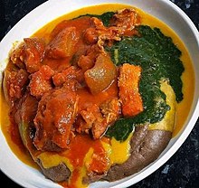 Amala and Gbegiri with Ewedu soup Amala and Gbegiri with Ewedu soup.jpg