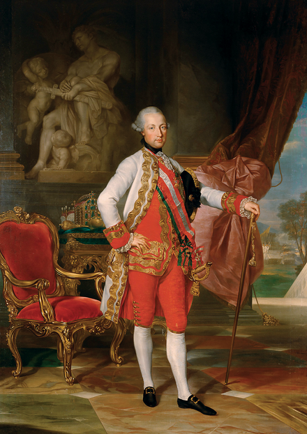 Joseph, Maria Theresa's eldest son and co-ruler, in 1775, by Anton von Maron