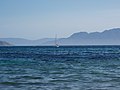 Sailboat on the Argolic Gulf near the harbour of Nafplio