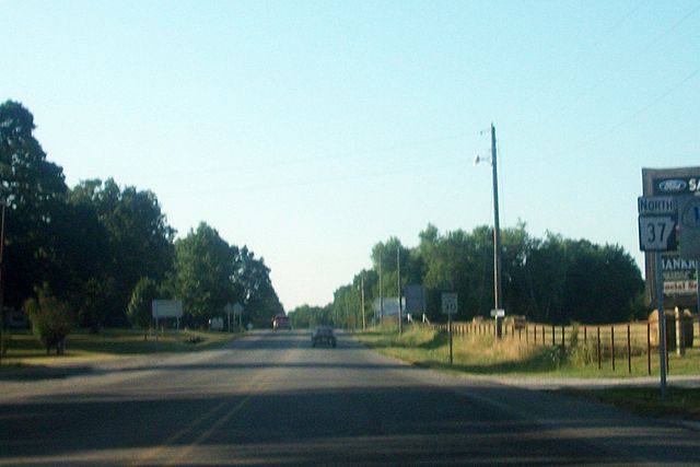 Highway 37 near its southern terminus in Gateway.
