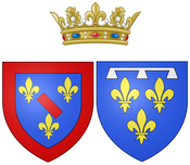 Arms of Louise Diane d'Orléans as Princess of Conti.png