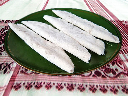 Pitha is popular food here