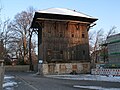 Augsburg, Schäfflerbachstraße, Färberturm bei der Kammgarnspinnerei