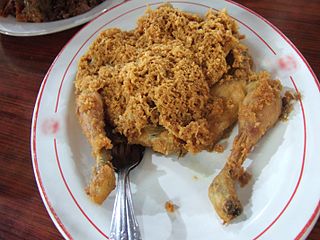 Ayam goreng Indonesian and Malaysian fried chicken