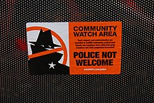 A CrimethInc. sticker in the zone declaring, "Police Not Welcome" BLM Seattle on June 9, 2020 - 4.jpg