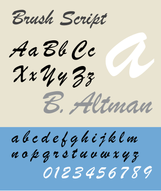 <span class="mw-page-title-main">Brush Script</span> Typeface family