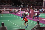 Deutsch: Badminton bei den Olympischen Jugendspielen 2018; Tag 4, 10. Oktober 2018; Viertelfinale Mädchen: Pattarasuda Chaiwan (Thailand) - Vivien Sándorházi (Ungarn) 21-9, 21-8 23′ English: Badminton at the 2018 Summer Youth Olympics at 10 October 2018 – Girls Quarterfinal: Pattarasuda Chaiwan (Thailand) - Vivien Sándorházi (Hungary) 21-9, 21-8 23′