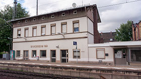 Empfangsgebäude mit Stellwerk Hf