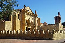 The Gothic Cathedral of Santa Maria la Menor, Santo Domingo, is the oldest cathedral in the Americas, built between 1514 and 1541. Basilica Menor de Santa Maria SD RD 02 2017 1941.jpg