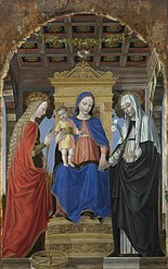 Ambrogio Bergognone The Madonna of St. Catherine, from Pavia, London 1490-1505?.