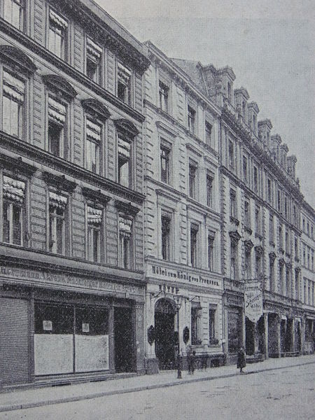 Berlin Hotel König v Preußen Brüderstr 39a (Wallé 1903)