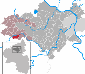 Poziția Bermel pe harta districtului Mayen-Koblenz
