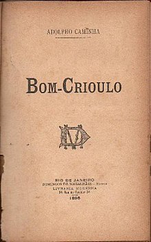 Capa da primeira edição do livro Bom-Crioulo de Adolpho Caminha de 1895