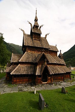 Ставекирка (дрвена црква) у Боргунду (Норвешка) из 12. века.