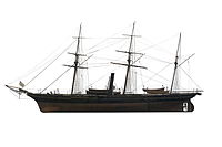 1/25th scale model of Bouvet (1865)