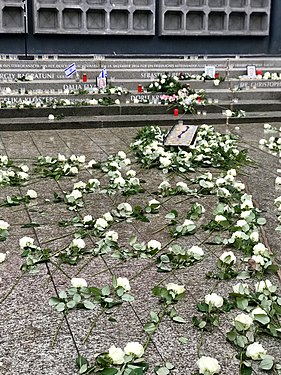 Breitscheidplatz memorial after opening ceremony, one year after the attack in Berlin.