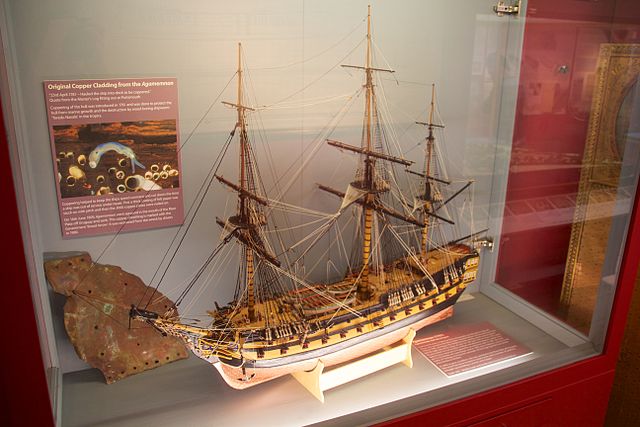 A model of Agamemnon at Bucklers Hard