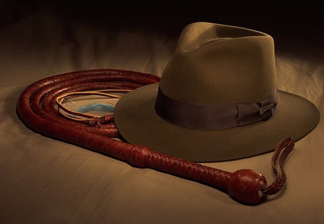 The iconic bullwhip and hat used by Indiana Jones are important parts of the character development throughout the series.