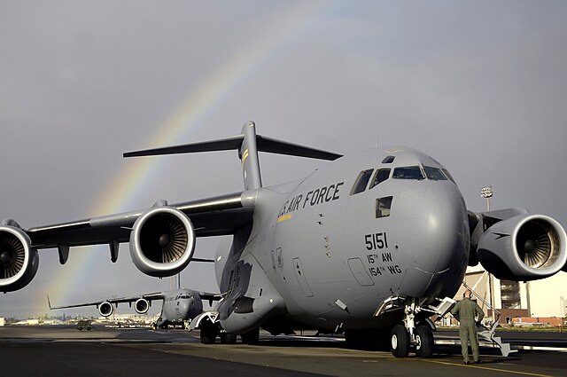 C-17 Globemaster IIIs of the 15th Wing at Hickam AFB