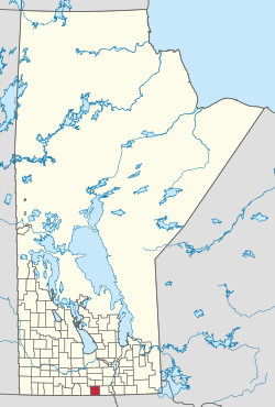 Location of the——RM of Stanley in Manitoba