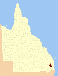 County of Cavendish Cadastral in Queensland, Australia