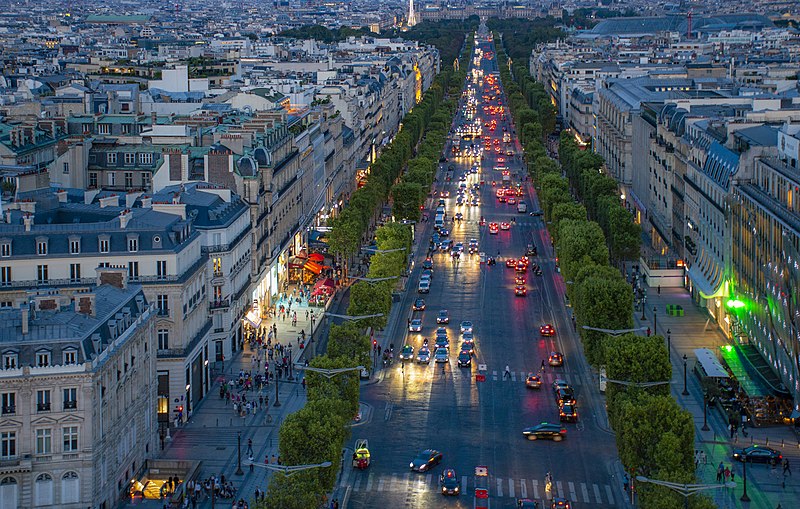 File:Champs Elysees from the Arch.jpg