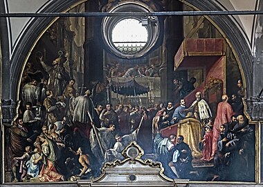   "The Doge Pietro Lando attended the consecration of the church in 1543 with Giovanni Lucio Stofilio, Bishop of Sibenik" by H. Henitz