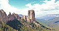 Chimney Rock seen from Courthouse Trail