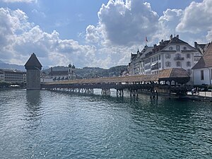 Kapellbrücke in Lucerne, Switzerland