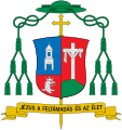 Palánki Ferenc fidolomai címzetes püspök (2010-), egri segédpüspök (2010-2015), debrecen-nyíregyházi megyéspüspök (2015-ma) címere