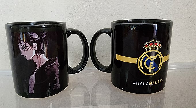 anime and football coffee mugs with handles