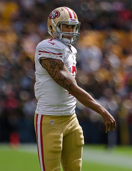 Kaepernick with the 49ers in 2012